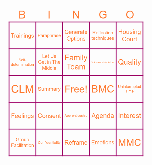 Virtual Happy Hour🧉 Bingo Card