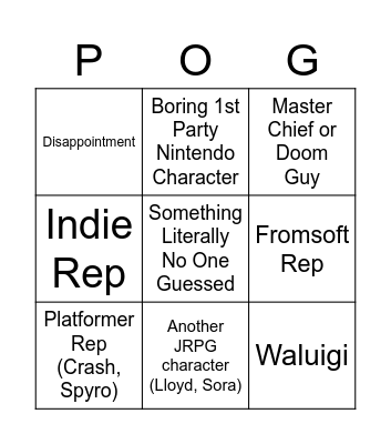 Smash Bingo Card