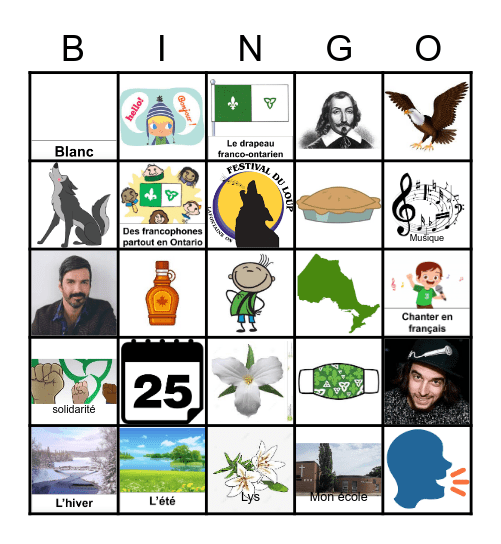 Journée des Franco-Ontariens et Franco-Ontariennes Bingo Card
