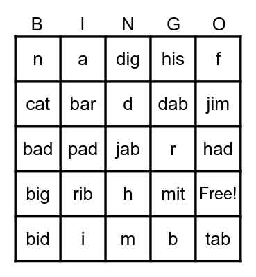 Sonday Level 1-3 Bingo Card