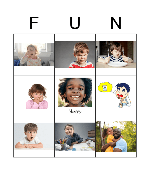 Feelings Bingo Card