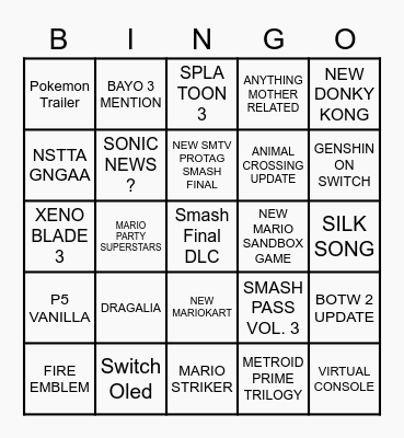 DISSAPOINTMENT BINGO Card