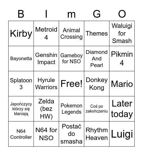 Direct 24.09.2021 Bingo Card