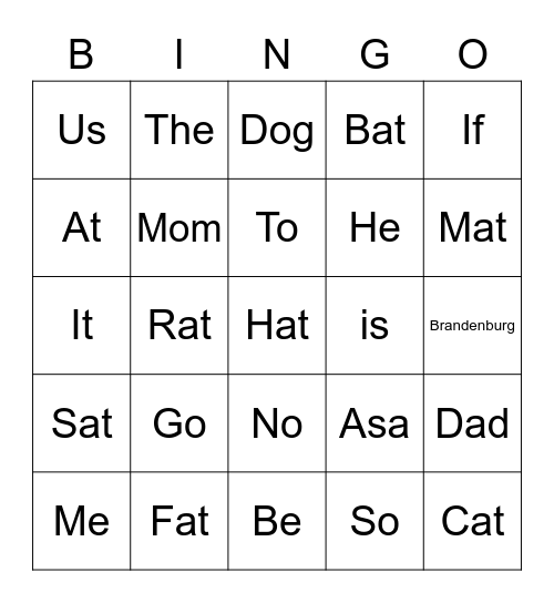 Bingo Card