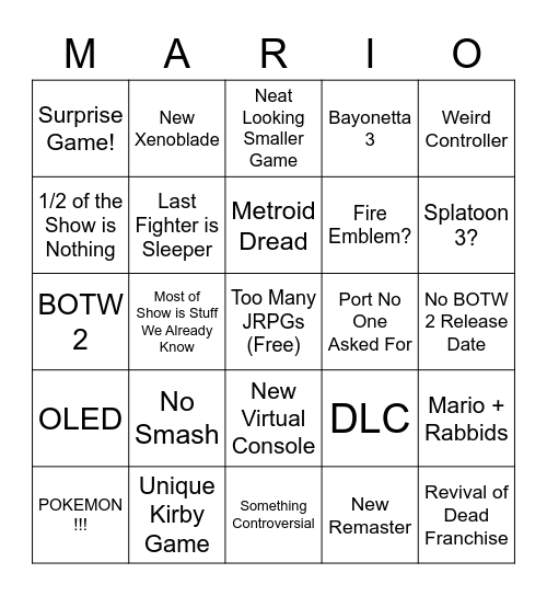 9/23 Direct Bingo Card