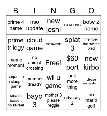 dteoninn Bingo Card