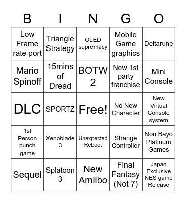 DIRECT Bingo Card
