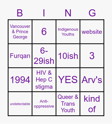 All things YCO! Bingo Card