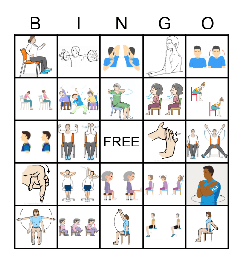 CHAIR YOGA Bingo Card