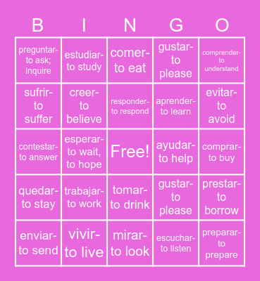 Loteria Card Bingo Card