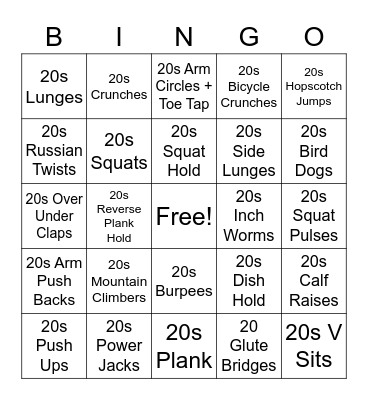 Wiki Whai Hauora Fitness Bingo! Bingo Card