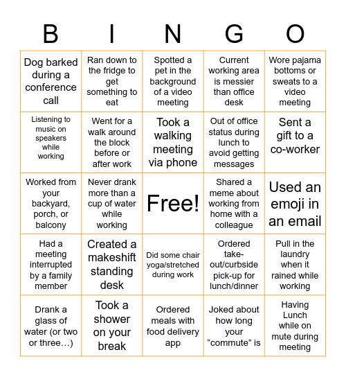 CS Week 2021 Bingo Card