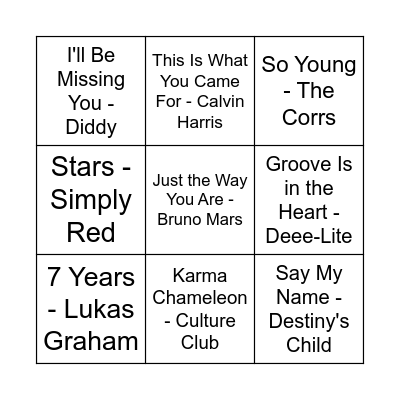 RnR BINGO! Bingo Card
