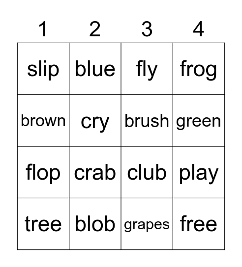SS3 OL1 Bingo Card