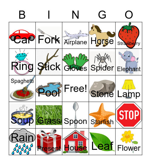 "S" "R" "L" Bingo Card