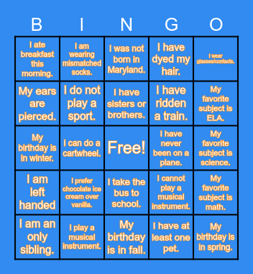 Flex Bingo Card