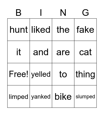 2nd Grade Bingo Card
