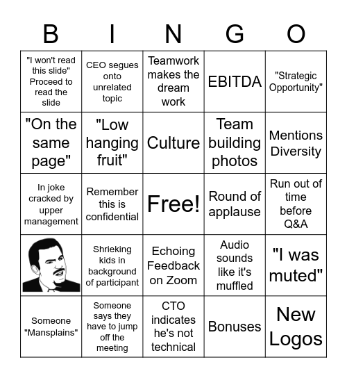 Meeting Bingo Card