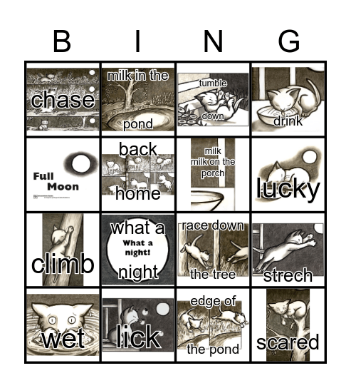 Kitten's First Full Moon Bingo Card