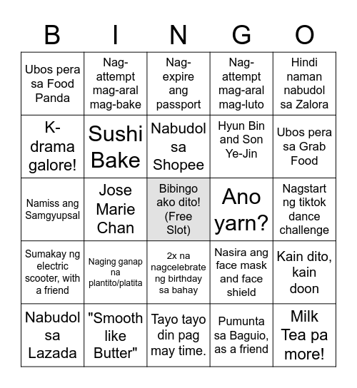 Virtual Bingo Card