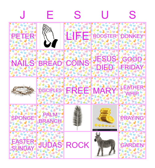Children's Faith Formation Easter Bingo Card
