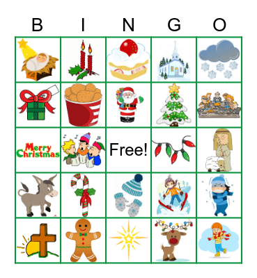 Kids Holiday Bingo Card