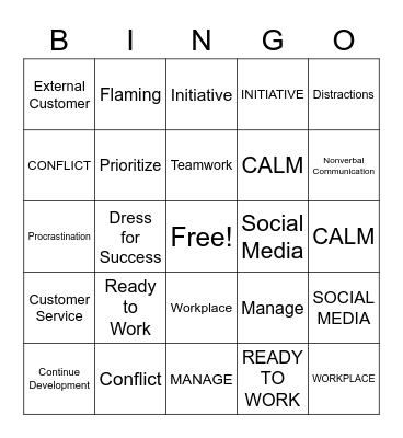 SOFT SKILLS Bingo Card