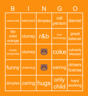 how similar you are to kun Bingo Card