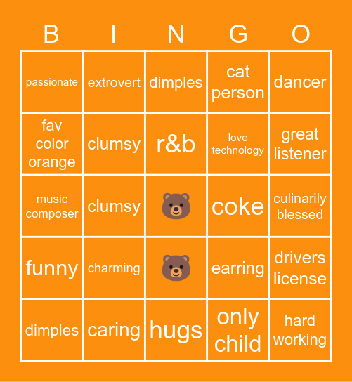 how similar you are to kun Bingo Card