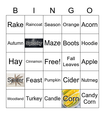 Fall Bingo Card