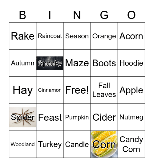 Fall Bingo Card