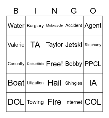 CSR Appreciation Week! Bingo Card
