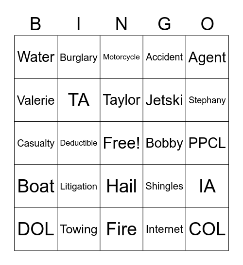 CSR Appreciation Week! Bingo Card