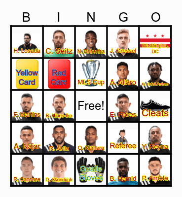 D.C. United Bingo Card