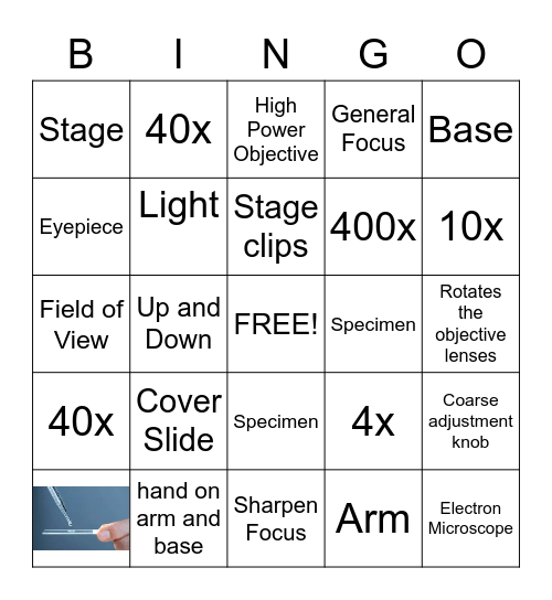 Microscope BINGO Card