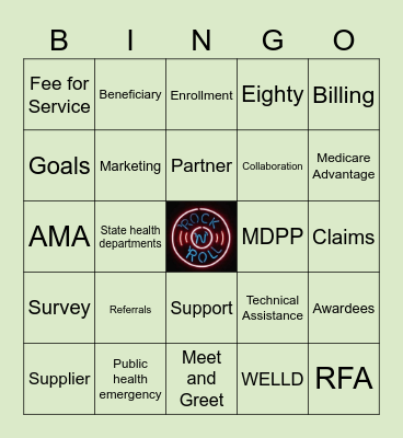 Rock Enroll into MDPP Bingo Card