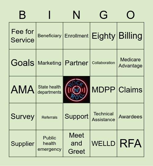 Rock Enroll into MDPP Bingo Card