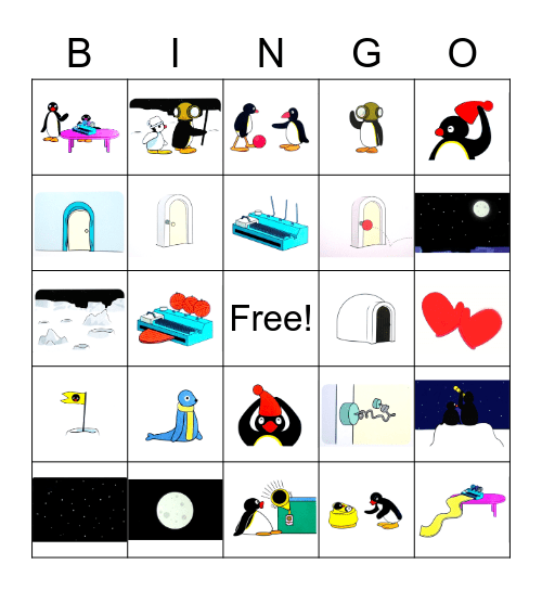 Pingu's English - Units 7 - 9 Bingo Card