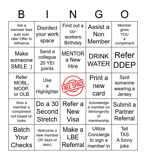 #FeelGoodFriday Bingo Card