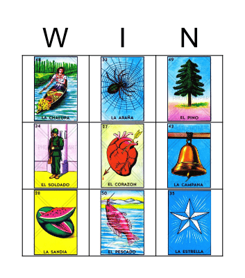 Loteria Bingo Card