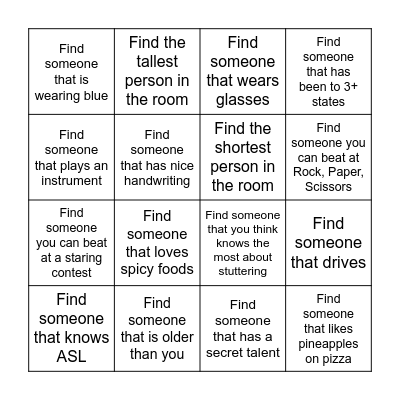 LSI SLO SCAVENGER HUNT Bingo Card