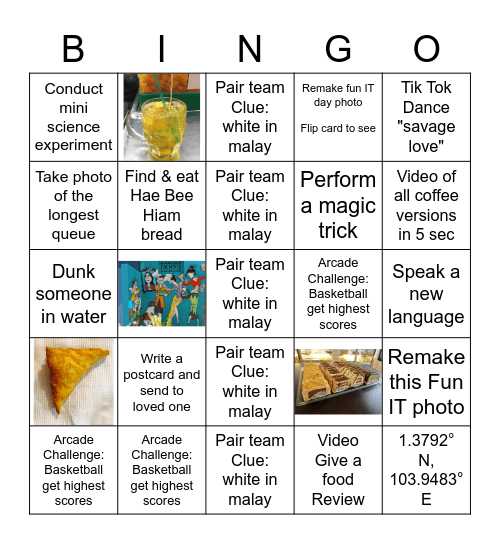 East Bingo Card