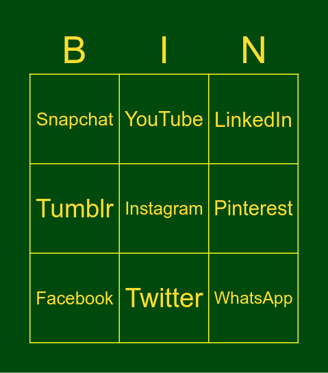 Images and Words Bingo Card