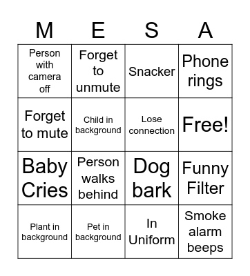 2021 IOE Instructor Calibration Bingo Card