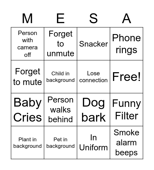 2021 IOE Instructor Calibration Bingo Card