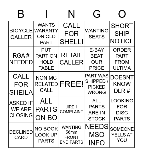 MIDWEST BINGO  Bingo Card