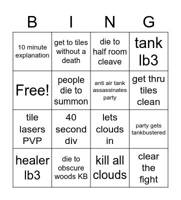 e9s Bingo Card