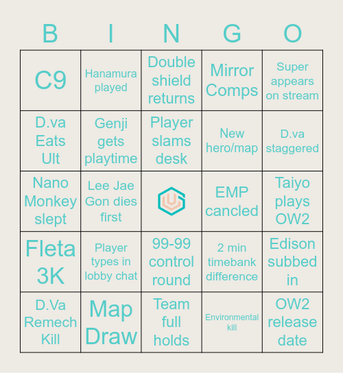 GLU OWL WATCH PARTY Bingo Card