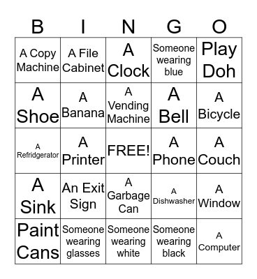 Beanstalk Bingo Card