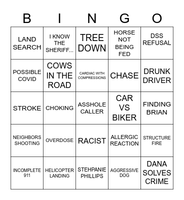 DISPATCH BINGO Card